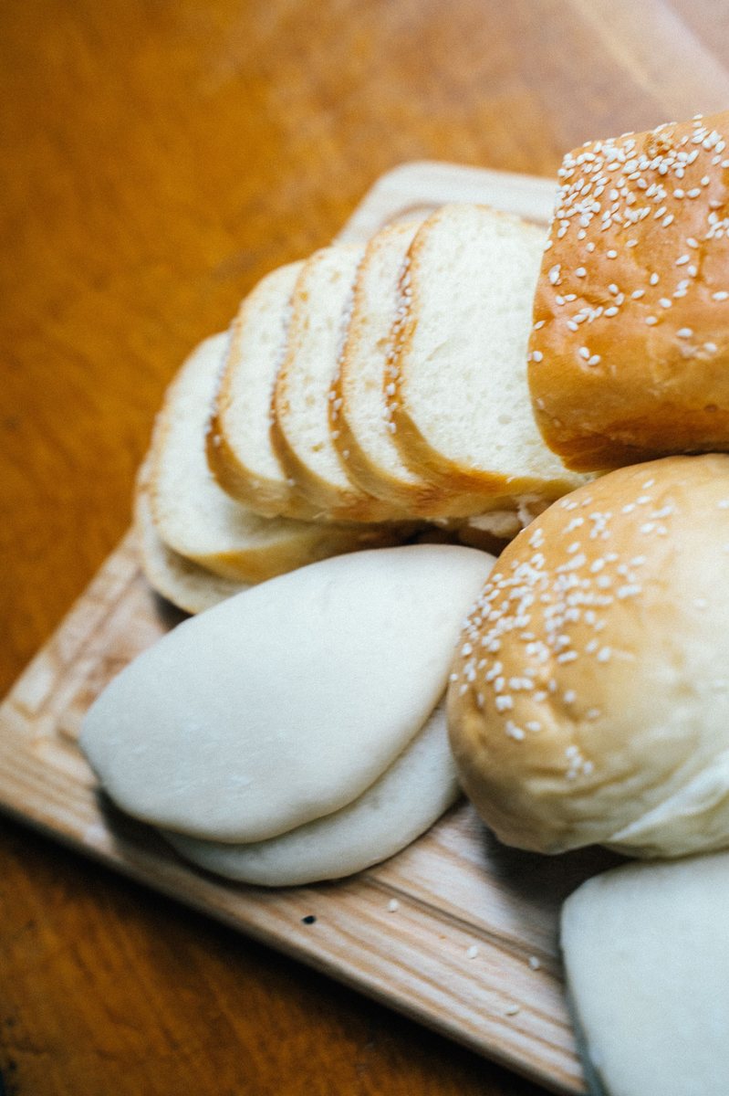 Assorted freshly baked breads and buns
